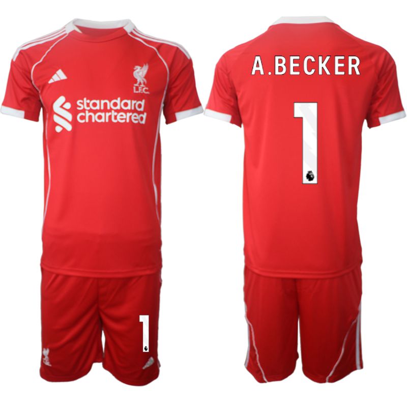 Men 2025-2026 Season Club Liverpool home red #1 Soccer Jersey